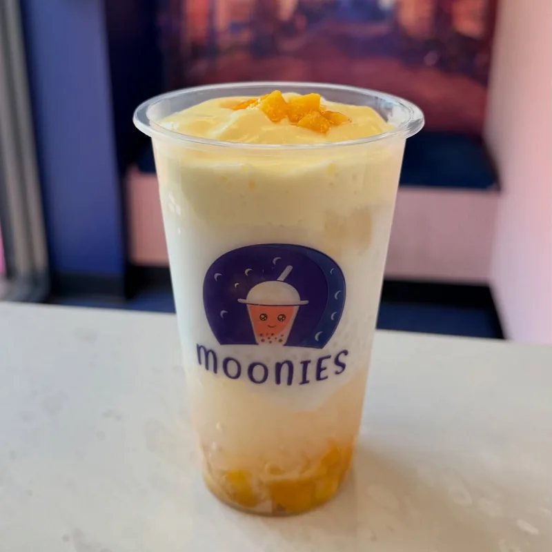 Moonies Mango Coco Cloud with real mango pieces and coconut cream